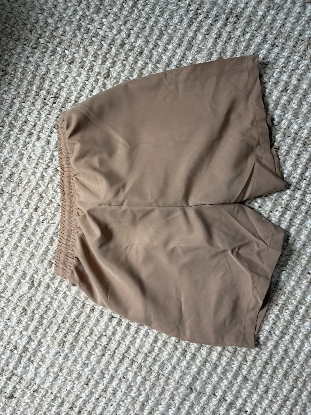 Neutral Tan Drawstring Shorts - Picture 3 of 3